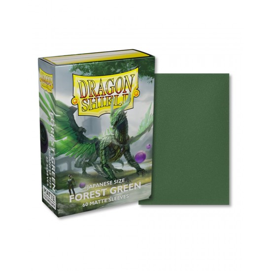 Dragon Shield Sleeves: Japanese- Matte Forest Green (60 ct.)